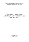 Sáng kiến kinh nghiệm THCS: Rèn kỹ năng làm văn miêu tả cho học sinh lớp 6