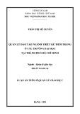 Tóm tắt Luận án Tiến sĩ Quản lý giáo dục: Quản lý đào tạo ngành thiết kế thời trang tại các trường đại học ở thành phố Hồ Chí Minh