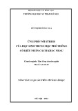 Tóm tắt Luận án Tiến sĩ Tâm lý học: Ứng phó với stress của học sinh trung học phổ thông có kiểu nhân cách khác nhau