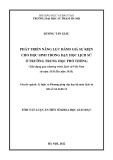 Tóm tắt Luận án Tiến sĩ Khoa học giáo dục: Phát triển năng lực đánh giá sự kiện cho học sinh trong dạy học Lịch sử ở Trường trung học phổ thông