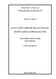 Luận án Tiến sĩ: Quản lý phát triển đô thị gắn với tăng trưởng xanh tại tỉnh Quảng Ninh