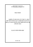 Luận án Tiến sĩ Hóa học: Nghiên cứu khả năng xử lý DDT và γ-HCH trên một số kim loại và oxide kim loại mang trên g-C3N4 bằng phương pháp phiếm hàm mật độ liên kết chặt