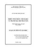 Luận án Tiến sĩ Văn học: Thiền tính trong thơ haiku và tranh mặc hội Nhật Bản