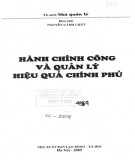 Hành chính công và quản lý hiệu quả chính phủ: Phần 2 - Nguyễn Cảnh Chất