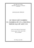 Luận văn Thạc sĩ Toán học: Sự phân bố nghiệm và nghiệm số của phương trình đại số một ẩn