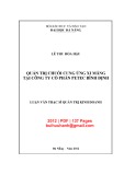 Luận văn Thạc sĩ Quản trị kinh doanh: Quản trị chuỗi cung ứng xi măng tại Công ty cổ phần PETEC Bình Định