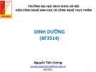 Bài giảng Dinh dưỡng: Chương 2 - Nguyễn Tiến Cường