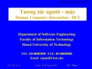 Bài giảng Tương tác người máy: Chương 8 - Hỗ trợ cài đặt giao tiếp người dùng - máy tính