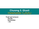 Bài giảng Hóa sinh và thí nghiệm hóa sinh: Chương 3 - Gluxit
