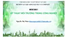 Bài giảng Kỹ thuật môi trường trong công nghiệp: Chương 1 - Nguyễn Thị Thảo