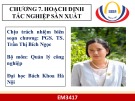 Bài giảng Quản lý công nghiệp: Chương 7.1 - TS. Trần Thị Bích Ngọc