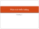 Bài giảng Quy hoạch thực nghiệm và tối ưu hóa: Chương 3 - Phân tích biến lượng
