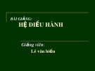 Bài giảng Tin học đại cương: Phần 2 - Lê Văn Hiếu