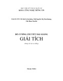 Đề cương bài giảng Giải tích (Dùng cho hệ cao đẳng) - PGS.TS Tô Văn Ban