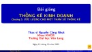 Bài giảng Thống kê kinh doanh: Chương 5 - ThS. Nguyễn Công Nhựt