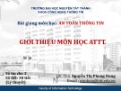 Bài giảng An toàn thông tin: Chương 0 - ThS. Nguyễn Thị Phong Dung