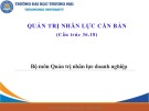 Bài giảng Quản trị nhân lực căn bản - Chương 1: Tổng quan về quản trị nhân lực (Chương trình Sau đại học)