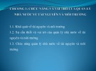 Bài giảng Quản lý nhà nước về tài nguyên và môi trường - Chương 1: Chức năng và vai trò của quản lý nhà nước về tài nguyên và môi trường (Năm 2022)