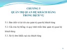 Bài giảng Quản trị dịch vụ - Chương 5: Quản trị quan hệ khách hàng trong dịch vụ