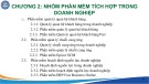 Bài giảng Các phần mềm ứng dụng trong doanh nghiệp - Chương 2: Nhóm phần mềm tích hợp trong doanh nghiệp