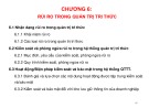 Bài giảng Quản trị tri thức - Chương 6: Rủi ro trong quản trị tri thức (Năm 2022)