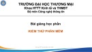 Bài giảng Kiểm thử phần mềm - Chương 0: Giới thiệu môn học