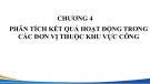 Bài giảng Phân tích kinh tế khu vực công - Chương 4: Phân tích kết quả hoạt động trong các đơn vị thuộc khu vực công