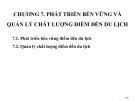 Bài giảng Quản lý điểm đến du lịch - Chương 7: Phát triển bền vững và quản lý chất lượng điểm đến du lịch (Năm 2022)