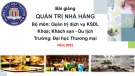 Bài giảng Quản trị nhà hàng - Chương 1: Khái quát về tổ chức hoạt động của bộ phận dịch vụ nhà hàng