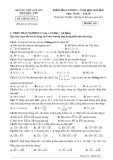 Đề kiểm tra học kì 1 môn Toán lớp 10 năm 2022-2023 có đáp án - Trường THPT Quế Sơn (Mã đề 101)