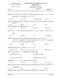 Đề kiểm tra học kì 1 môn Toán lớp 12 năm 2022-2023 có đáp án - Trường THPT Phùng Khắc Khoan (Mã đề 123)