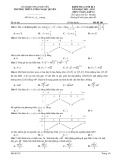 Đề kiểm tra học kì 1 môn Toán lớp 12 năm 2022-2023 có đáp án - Trường THPT Lương Ngọc Quyến, Thái Nguyên (Mã đề 101)
