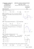 Đề kiểm tra cuối học kì 1 môn Toán lớp 12 năm 2022-2023 có đáp án - Sở GD&ĐT Quảng Nam (Mã đề 101)