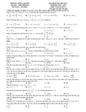 Đề thi học kì 1 môn Toán lớp 11 năm 2022-2023 có đáp án - Trường THPT chuyên Hà Nội - Amsterdam