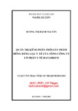 Luận văn Thạc sĩ Quản trị kinh doanh: Quản trị kênh phân phối sản phẩm bông băng gạc y tế của Công ty cổ phần Y tế Danameco