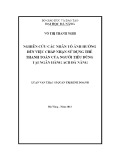 Luận văn Thạc sĩ Quản trị kinh doanh: Nghiên cứu các nhân tố ảnh hưởng đến việc chấp nhận sử dụng thẻ thanh toán của người tiêu dùng tại Ngân hàng ACB Đã Nẵng