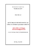 Luận văn Thạc sĩ Quản trị kinh doanh: Quản trị quan hệ khách hàng tại Công ty cổ phần Gạch mem Cosevco