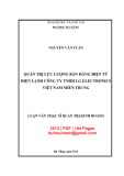 Luận văn Thạc sĩ Quản trị kinh doanh: Quản trị lực lượng bán hàng điện tử điện lạnh Công ty TNHH LG Electronics Việt Nam Miền Trung