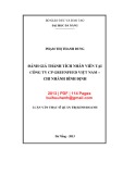 Luận văn Thạc sĩ Quản trị kinh doanh: Đánh giá thành tích nhân viên tại Công ty cổ phần GreenFeed Việt Nam - Chi nhánh Bình Định