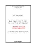 Luận văn Thạc sĩ Quản trị kinh doanh: Hoàn thiện cơ cấu tổ chức của Công ty cổ phần Tấn Phát