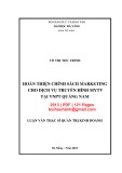 Luận văn Thạc sĩ Quản trị kinh doanh: Hoàn thiện chính sách marketing cho dịch vụ truyền hình MyTV tại VNPT Quảng Nam