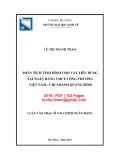 Luận văn Thạc sĩ Tài chính ngân hàng: Phân tích tình hình cho vay tiêu dùng tại Ngân hàng TMCP Công thương Việt Nam - Chi nhánh Quảng Bình