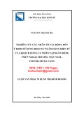 Luận văn Thạc sĩ Tài chính ngân hàng: Nghiên cứu các nhân tố tác động đến ý định sử dụng dịch vụ ngân hàng điện tử của khách hàng cá nhân tại Ngân hàng TMCP Ngoại thương Việt Nam - Chi nhánh Đà Nẵng