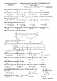 Đề thi KSCL môn Toán lớp 12 năm 2021-2022 có đáp án - Sở GD&ĐT Thái Bình (Mã đề 106)