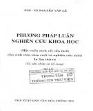 Phương pháp luận nghiên cứu khoa học - PGS. TS Nguyễn Văn Lê