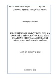 Luận án Tiến sĩ Y học: Phát hiện một số đột biến gen và đối chiếu kiểu gen với kiểu hình của bệnh nhi Thalassemia tại Bệnh viện Trẻ em Hải Phòng