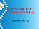 Bài giảng Thay đổi giải phẫu và sinh lý thai phụ - BS. Đinh Thị Ngọc Lệ