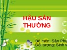 Bài giảng Hậu sản thường (Bộ môn Sản phụ khoa)