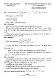 Đề thi học kì 2 môn Toán lớp 9 năm 2021-2022 - Trường THCS Hạ Đình