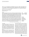 Tối ưu quy trình phân tích để định lượng hoạt chất chloramphenicol trong thuốc mỡ bôi da bằng phương pháp sắc kí lỏng hiệu năng cao